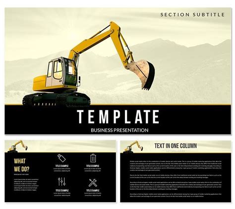 Hydraulic Excavator PowerPoint templates