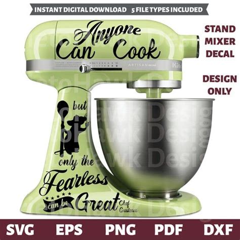 Vinyl Decals Kitchenaid Mixer Svg Free File For Diy T Shirt Mug