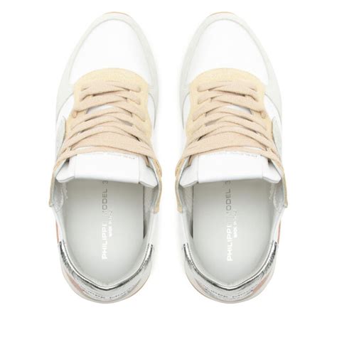 Sneakers Philippe Model Tprx Low Woman TZLD WP25 Blanc Rose Escarpe It