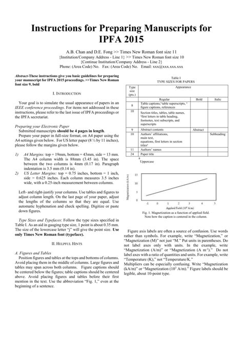 Standard Manuscript Format Template Heryca