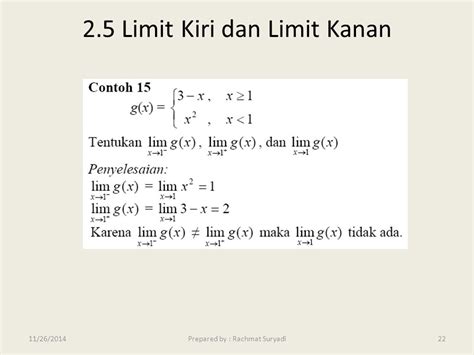 Contoh Soal Limit Kiri Dan Limit Kanan Kuy Belajar