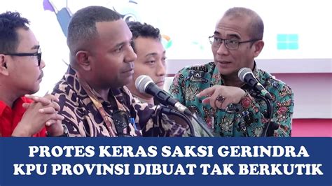 Protes Keras Saksi Partai Gerindra Penyelenggaraan Pemilu Di Papua