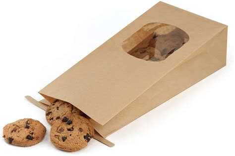 Bakery with Window Kraft Paper Brown Window Cookie Bags M - QINGDAO BEAUFY GROUP