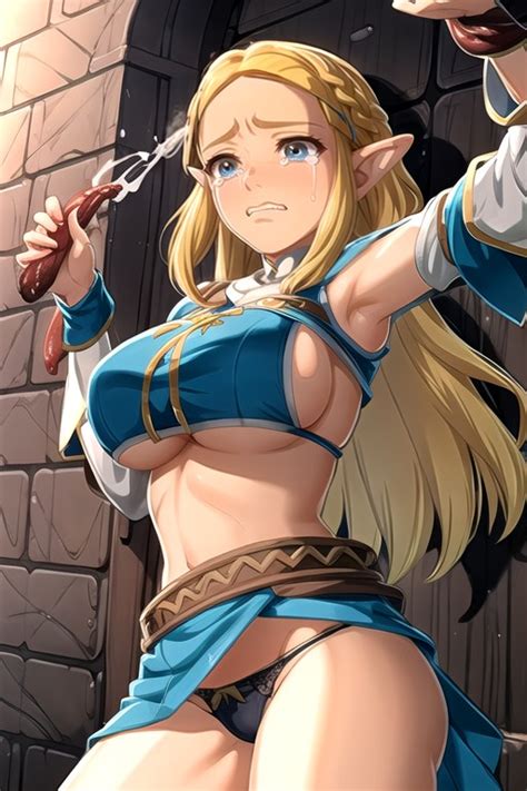 Underboob Zelda The Legend Of Zelda Lifting Skirt Hentai AI Porn