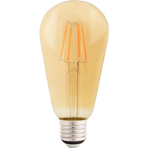 Tramontina St W K Amber Glass Yellow Light Led Filament Bulb