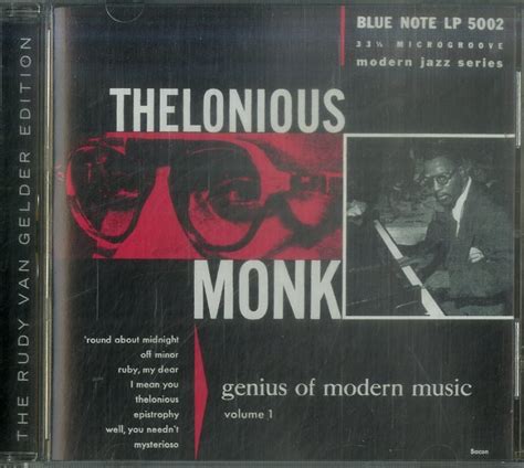 D00057991 ジャズ CD Thelonious Monk Genius Of Modern Music Vol 1 ジャズ一般