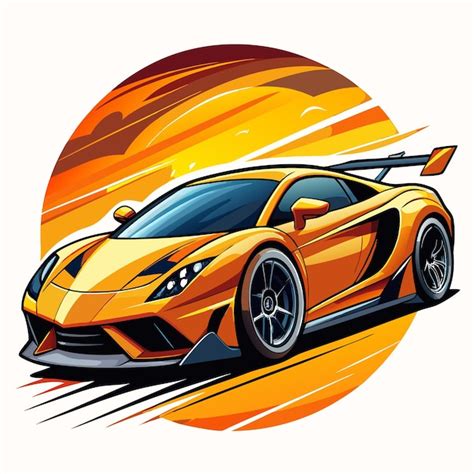 Ilustraci N De Un Coche Deportivo Amarillo Vector Premium Generado Con Ia