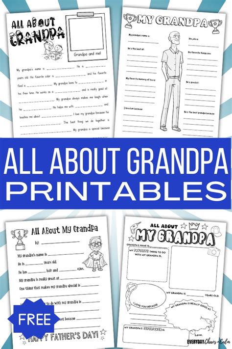 5 Free All About My Grandpa Printables