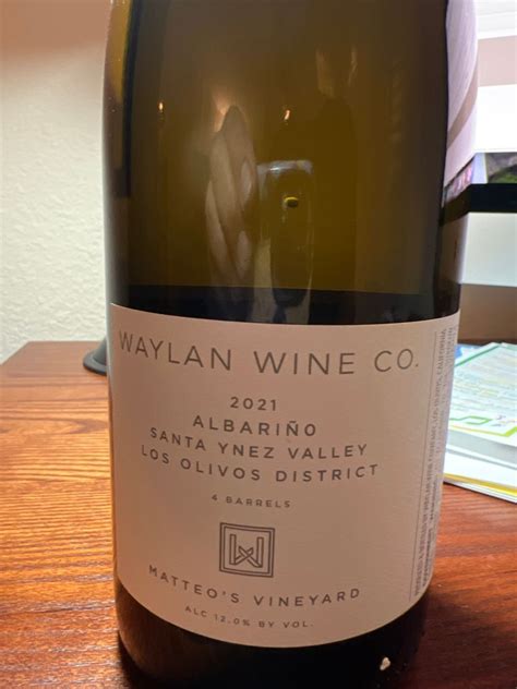 Waylan Wine Co Albari O Matteo S Vineyard Usa California