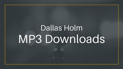 dallas-holm-mp3-downloads - Dallas Holm