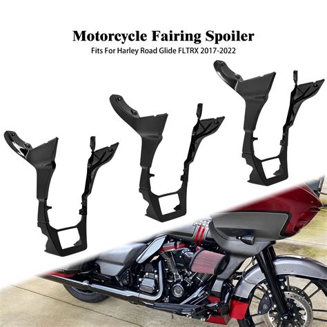 Motorcycle Black Fairing Spoilers Cover For Harley Touring Road Glide