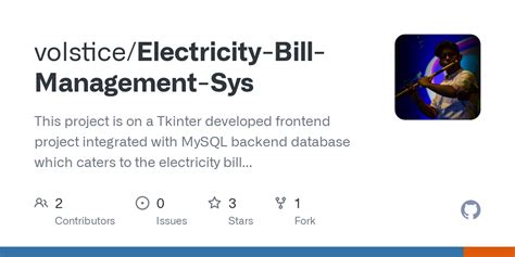 Github Volstice Electricity Bill Management Sys This Project Is On A