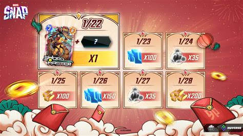 Lunar New Year Celebration 2023: 7 Days of Login Rewards - Marvel Snap Zone