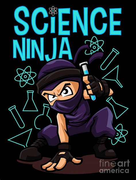 Science Ninja Scientist Nerd Logic Laboratory Digital Art by Mister Tee ...