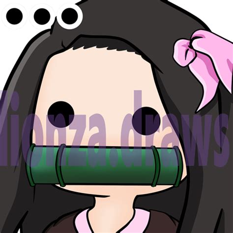 Nezuko Emote Blank For Twitch Discord Lionza Draws S Ko Fi Shop