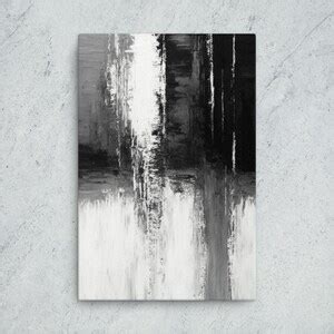 Black and White Abstract Wall Art Canvas, Black and White, Abstract Art ...