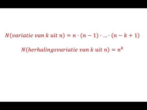 VWO Wiskunde D Theorie Variaties En Herhalingsvariaties YouTube