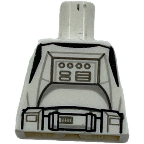 Lego White Clone Trooper Sergeant Star Wars Torso Without Arms