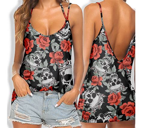 Custom Halter Cami Tank Top Spaghetti Strap Low Cut Backless Summer