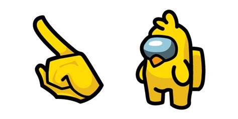 Among Us Yellow Character Chicken Cursor Custom Cursor