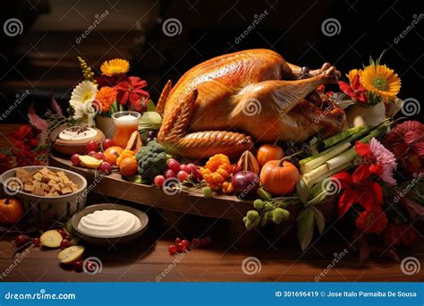 Traditional Thanksgiving Turkey Platter Stock Illustration ...