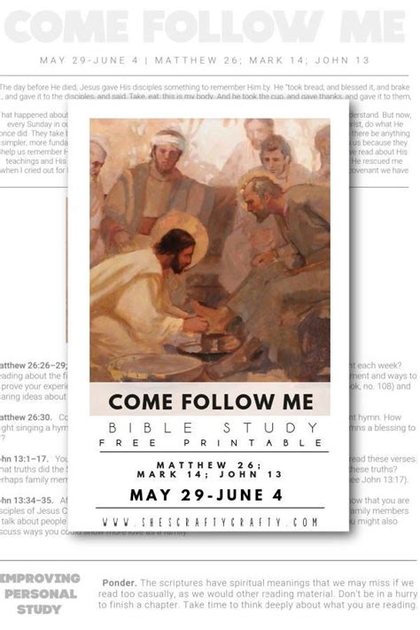 Come Follow Me Free Printable Matthew Mark And John Artofit