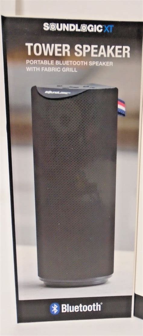 Soundlogic Xt Tower Speaker Portable Bluetooth Speaker W Fabric Grill