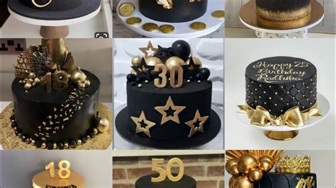 Black And Gold Birthday Cakes Ideas Black And Gold Cake Design 2022