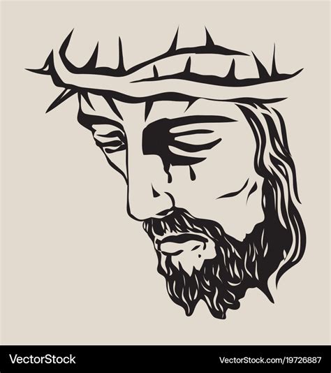 Jesus Face Outline