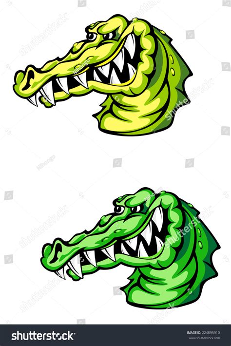 Wild Angry Crocodile Cartoon Design Vector Stock Vector (Royalty Free ...