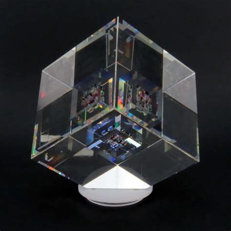 Sold Price Jon Kuhn American B 1949 Glass Cube Sculpture Crimson Night July 3 0117 6