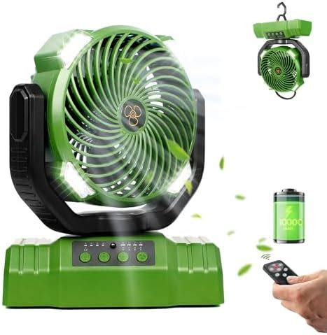 Amazon Camping Fan With Led Lantern Mah Battery Rechargeable