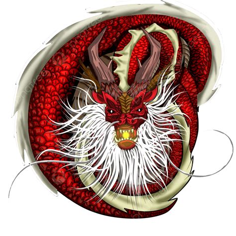 Hand Painted Chinese Png Picture Hand Drawn Wind Chinese Dragon Red