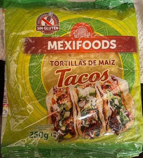 Tortillas De Ma Z Tacos Mexifoods Kalorie Kj A Nutri N Hodnoty