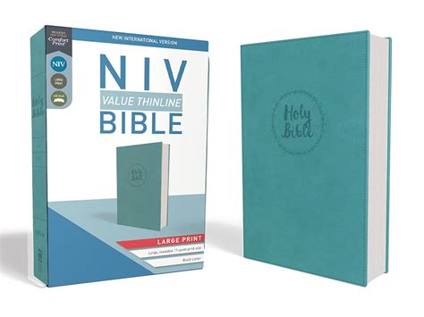 Holy Bible New International Version Turquoise Leathersoft Black