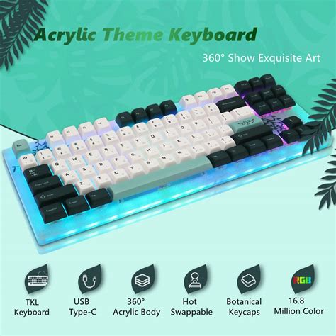 Womier K87 TKL Mechanical Keyboard Hot Swappable Wired Keyboard 87