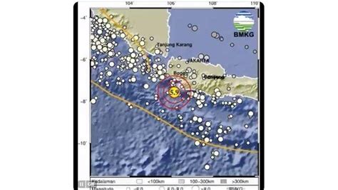 Gempa Bumi Kekuatan Magnitudo Terjadi Di Bayah Banten Rabu Pagi