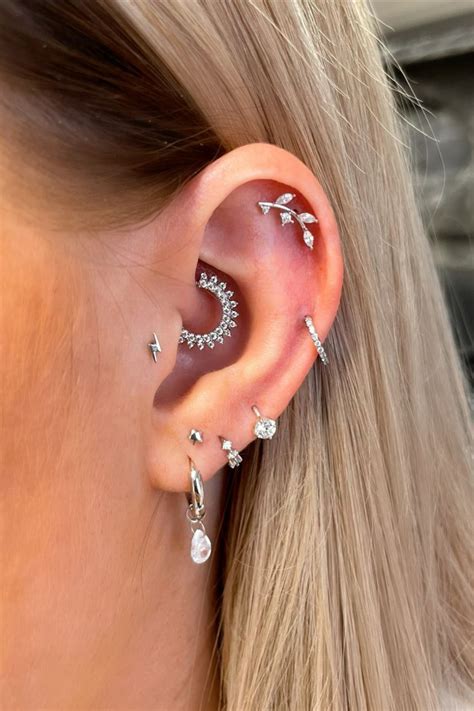 Cute Cartilage Piercing Unique Ear Piercings Ear Piercings Chart