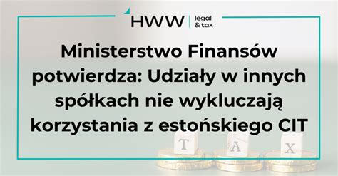 Ministerstwo Finansów potwierdza Udziały w innych spółkach nie