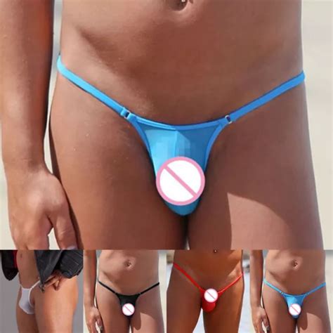 MEN G STRING THONG Bulge Pouch Panties Micro Bikini T Back Underwear