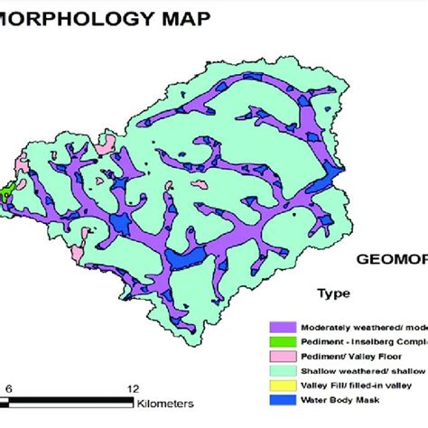 Geomorphology Map of the Study Area | Download Scientific Diagram