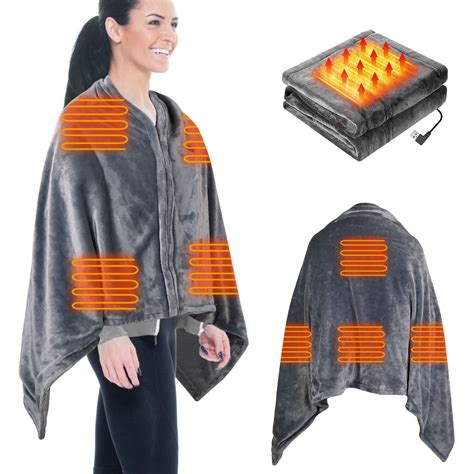 USB Heated Blanket Cozy Soft Heated Shawl