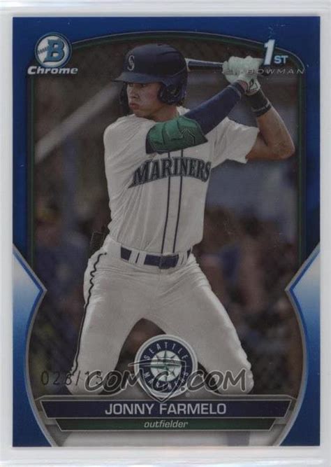 2023 Bowman Draft Chrome Blue Refractor Bdc 177 Jonny Farmelo 150