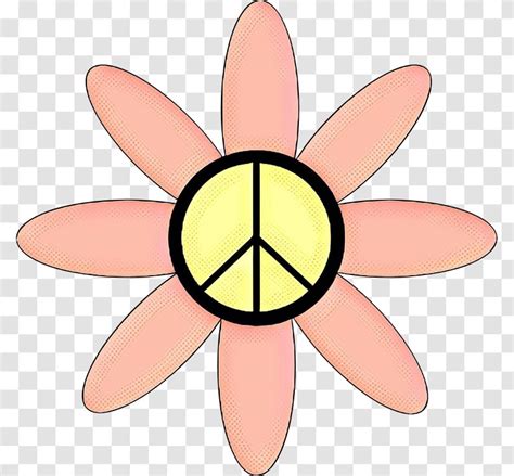 Pink Flower Cartoon Peace Symbols Finger Transparent Png