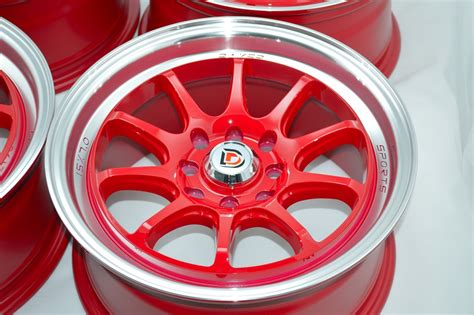 15 Red Wheels Prelude Civic Accord Integra Cooper Forenza Ion 4x100