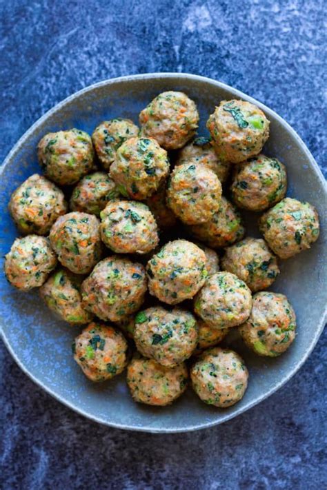 Loaded Veggie Turkey Meatballs Gluten Free Paleo Whole Savory