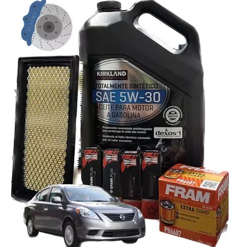 Kit Afinación Nissan Versa March C aceite Sintético 5w30 Envío gratis