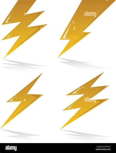 Vector Set Of Lightning Signs Stock Vector Image And Art Alamy