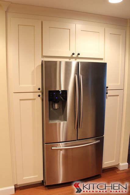 Large Pantry Area Around Refrigerator Transitional Kitchen Tampa