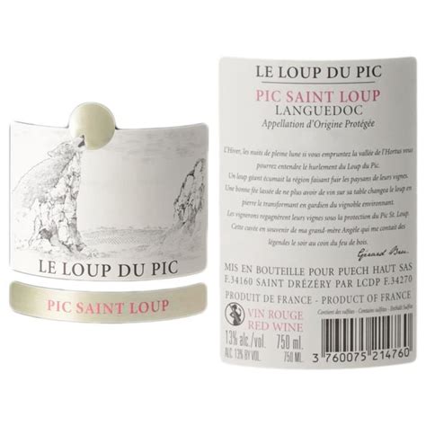 Ch Teau Puech Haut Pic Saint Loup Le Loup Du Pic Rouge Lot De